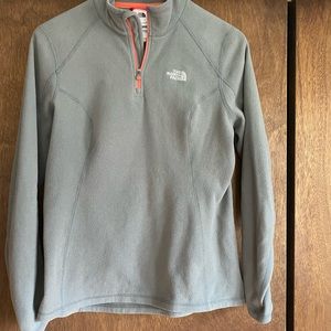 Women’s Medium The North Face 1/4 zip fleece pullover - gray - like new